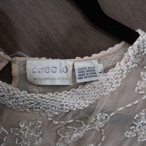 Silk, Hand Beaded Top